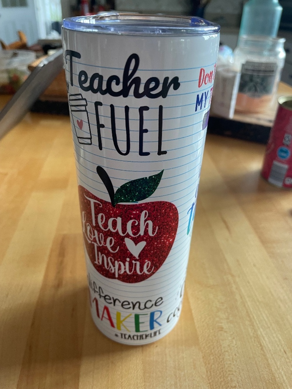 Teacher Themed Travel Stainless Mug NWOT